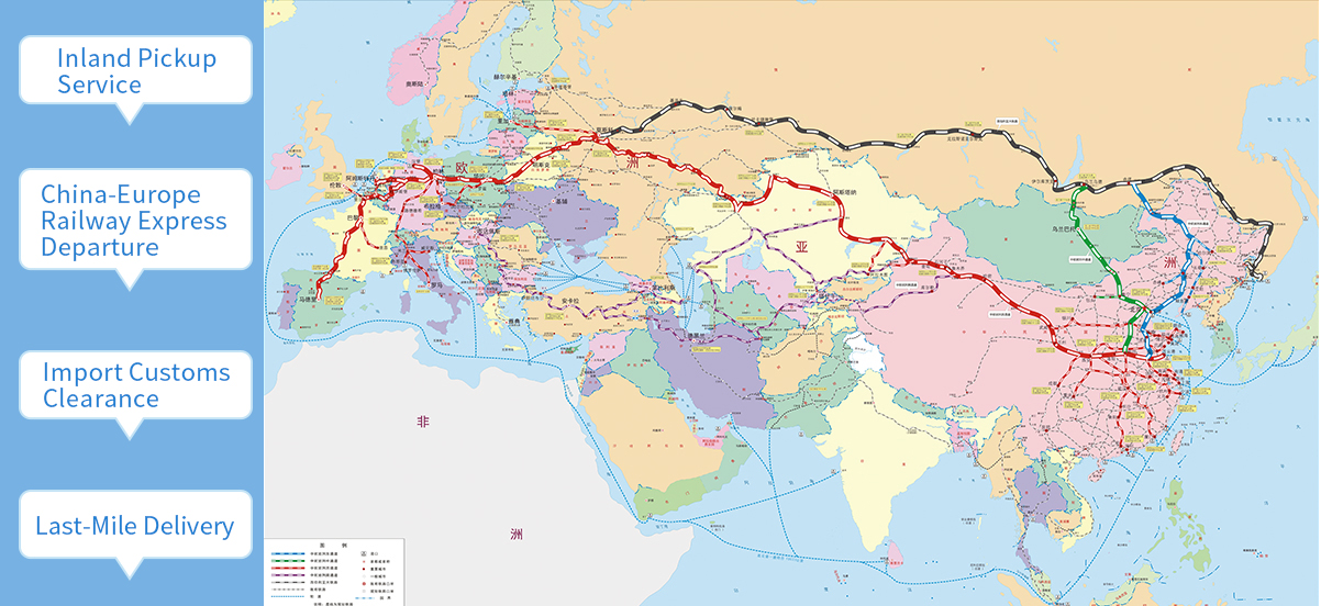 China-Europe Railway Express Network Map